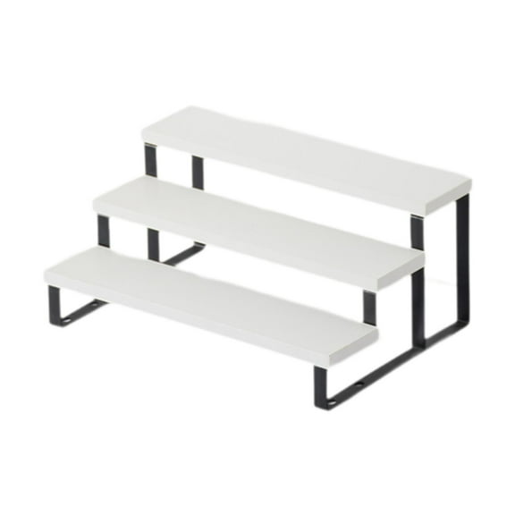 freneci Wood Display Stand 3 Tiers Cupcake Display Rack for Bedroom Corner Apartment White