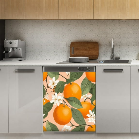 fresh citrus-4 Dishwasher Magnet Cover Decorative Sticker for Home Cabinet Kitchen 23" x26"