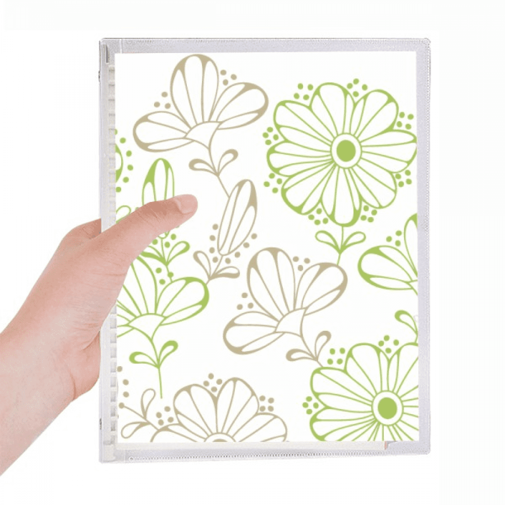 fresh flowers grass drawing decorative pattern notebook loose diary refillable journal statiry