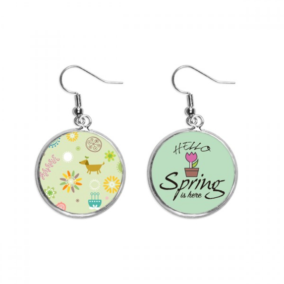 fresh style flower dog pattern decoration dangle season sp earring jewelry