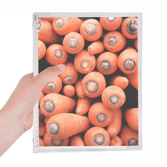 fresh vagetable carrots picture photography notebook loose diary refillable journal statiry