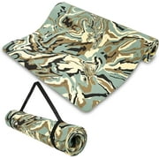 friendly yoga mat made from a premium TPE material that provides non-slip texture perfect for indoor and outdoor workouts. Great for hot yoga, pilates, and Bikram