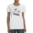 thumbnail image 1 of "friends" Unicorn Women T-Shirt, Female Large, 1 of 4