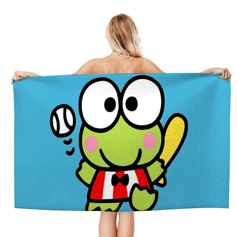 frog Keroppi Gifts Beach Towel for Women Girl Or Boys Birthday Inspired Fan Bath Outdoor Music Lover
