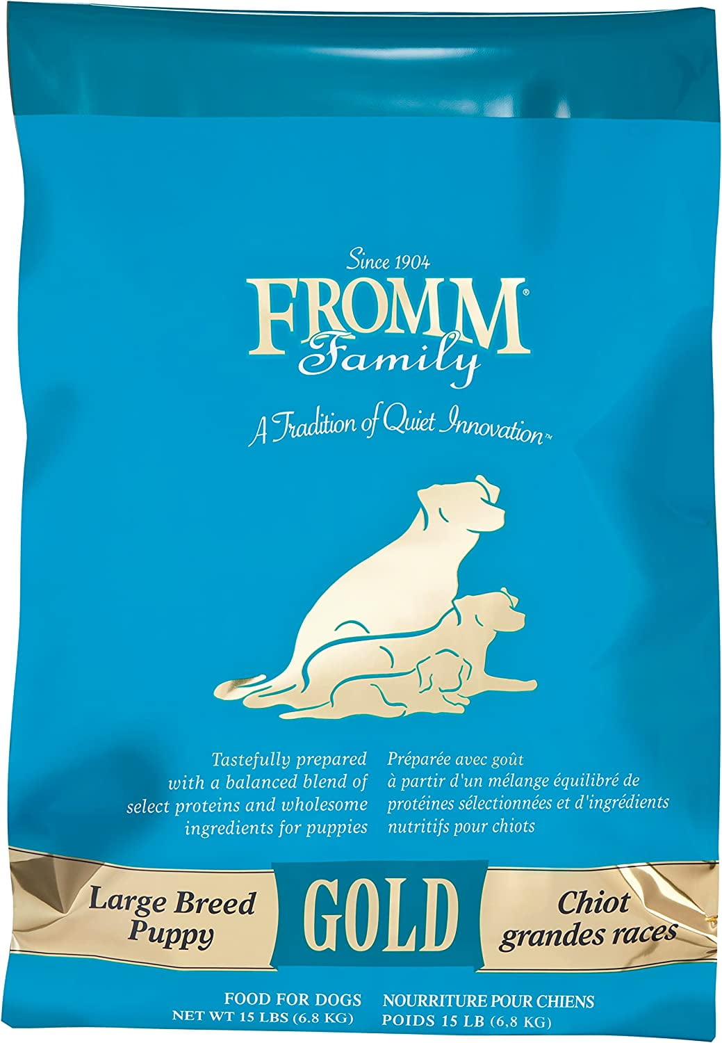 fromm family foods gold large breed 15 lb puppy dry food