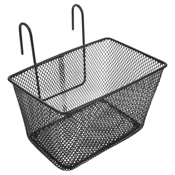 front bike basket Foldable Iron Mesh Bike Basket for Front or Rear Cycling (10X8.66X8.46Inch)