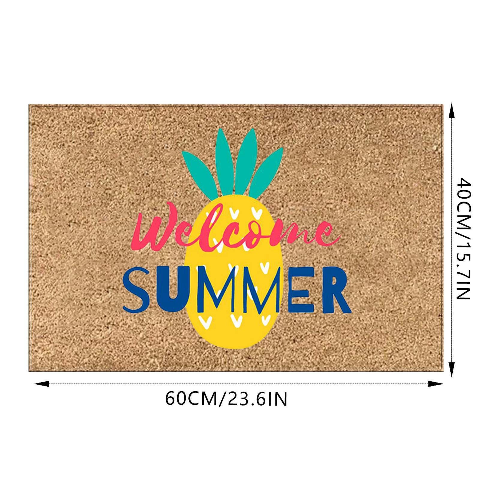 front door mat outside entrance spring/summer summer fruit and flower