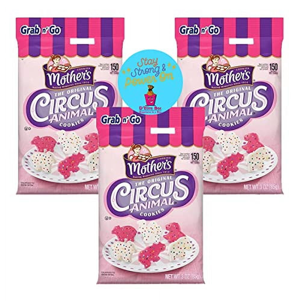 frosted animal crackers by mother's animal cookies 3 oz pack of 3 comes