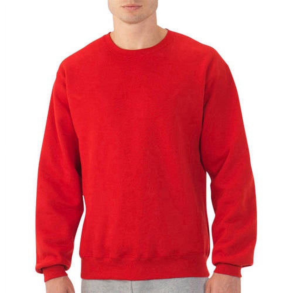 fruit of the loom mens fleece crew sweatshirt - image 1 of 2