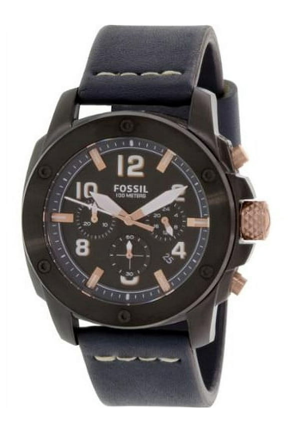 fs5066 45mm Ion Plated Stainless Steel Case Blue Calfskin Mineral Men's Watch