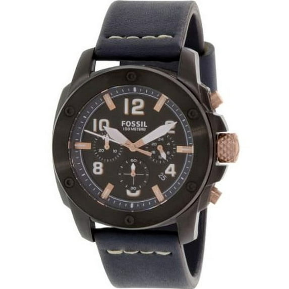 fs5066 45mm Ion Plated Stainless Steel Case Blue Calfskin Mineral Men's Watch