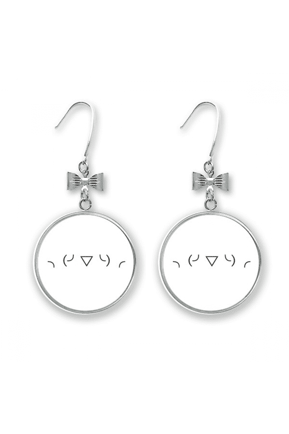 fsign expression art deco fashion bow earrings drop stud pierced hook