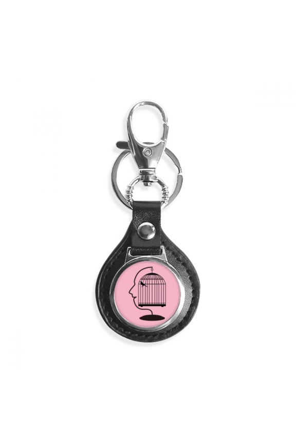 fstand birdcage eyes art deco fashion key link chain keyholder finder hook metal