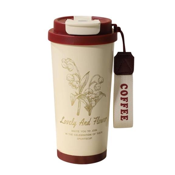 fsxdhpcsgfc 1PC Stainless Steel Vacuum Cup For Winter Suitable For Cold Weather With Exquisite Floral Print Still Products Mugs Bulk 12 Porcelain Mug No Handle Coffee Cup Set Fiber Drinking Glasses