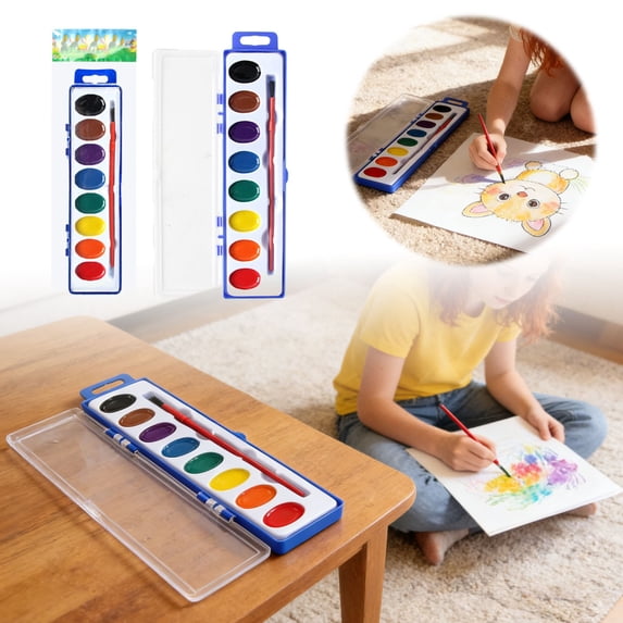 fsxdhpcsgfc 8 Color Watercolor Semi Dry Pigment Children's Solid Watercolor Pigment Painting Art 15ml Ladies And Gentlemen The Fabulous Stains Glass Tip Pen Ink Colors Pencil Class of Party Easter