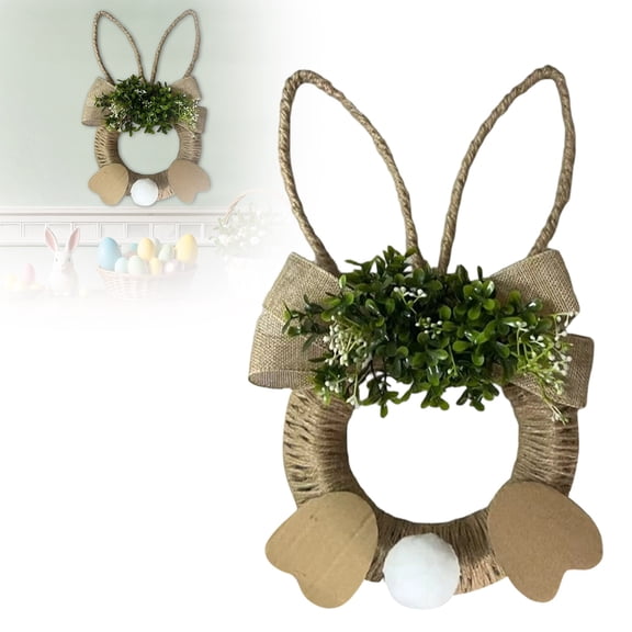 fsxdhpcsgfc Easter Bunny Floral Door With Bow For Home Wall Welcome Valentine Door Decorations Hat Wire Form Door Decorations Merry for Front Door Decorations for The Door Fall Porch Decorations Car
