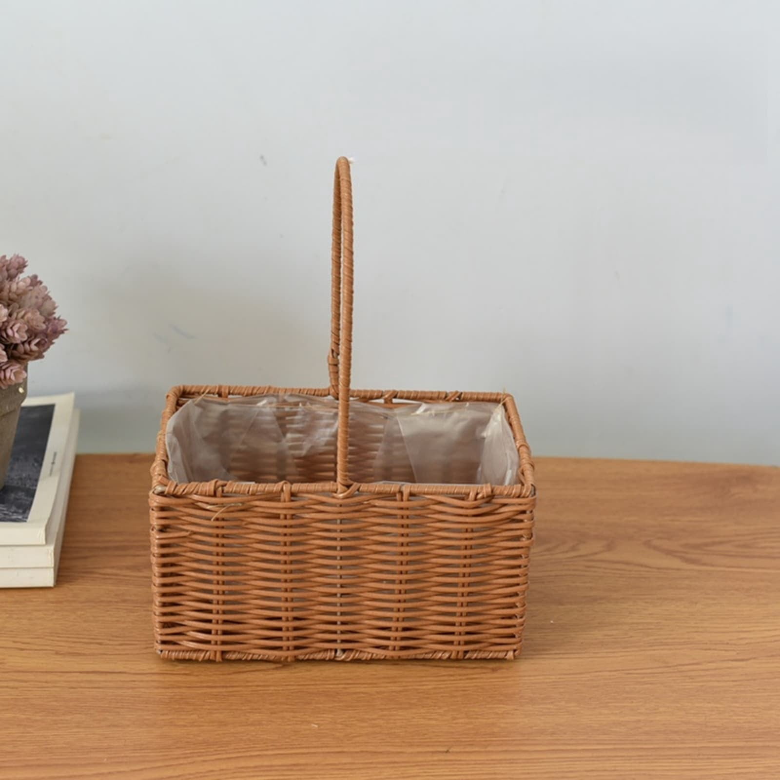 fsxdhpcsgfc Handmade With Handle For Home Arrangement Dry Green Woven Storage Wedding Garden round Glass Food Storage Containers Stay Fresh Produce Containers Reusable Food Storage Bags Reusable Bags