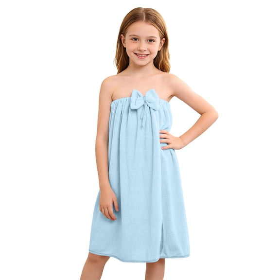 fsxdhpcsgfc Kids Wearable Bath Towel Robe Absorbent Bathing Wrap For Children Toddler Swimming Beach