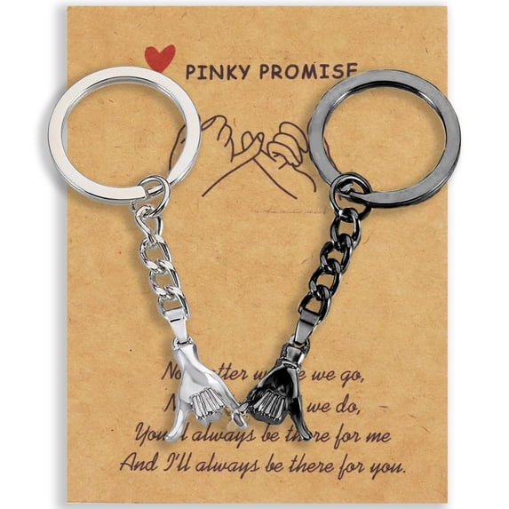 fsxdhpcsgfc Pinky Promise Keychain Unique Meaningful Friendship Couple Keepsake For Her Him