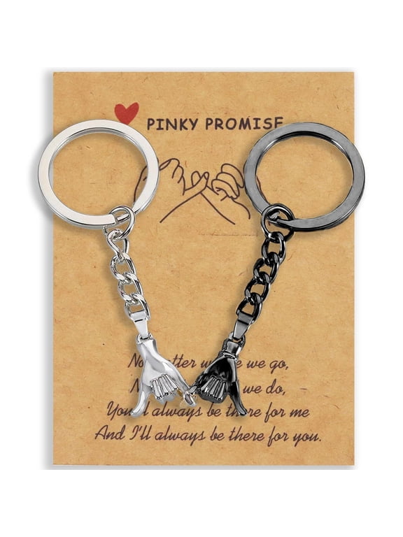 Pinky Promise Keychain Unique Meaningful Friendship Couple Keepsake For Her Him