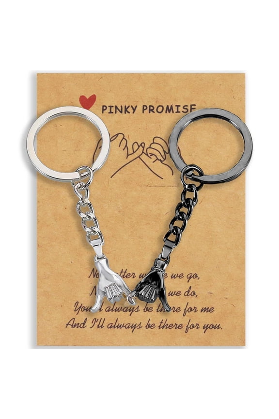 Pinky Promise Keychain Unique Meaningful Friendship Couple Keepsake For Her Him