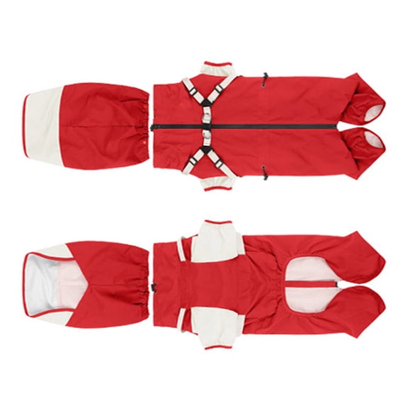 fsxdhpcsgfc Raincoat Jacket With Detachable And Elastic Adjustable Buckles Lightweight And 4 Legs Rain Jacket With Breathable Mesh And Leash Hole