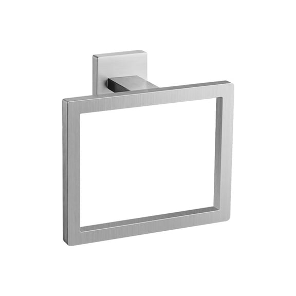 fsxdhpcsgfc Square Towel Ring Wall Mounted Modern Bathroom Hook Stainless Steel Hand Towel Holder For Kitchen And Restroom Tile Stick Heavy Duty Ladder Hooks Door Coat Rack Heavy Duty Hooks for Bags