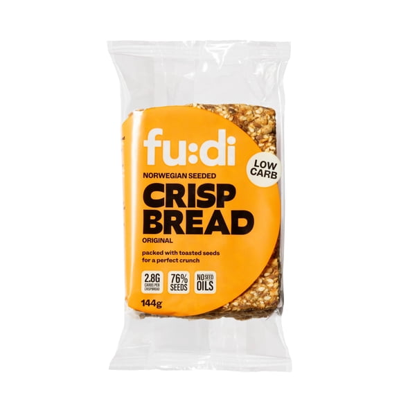 fu:di Low Carb Norwegian Seeded Crispbread, Original, 144g