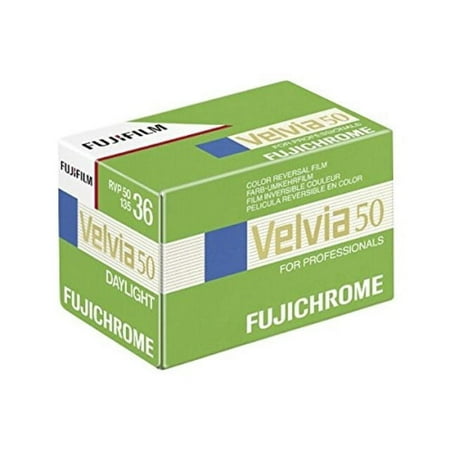 fujifilm 16329161 velvia color slide film iso 50, 35mm, 36 exposures (green/blue/white)