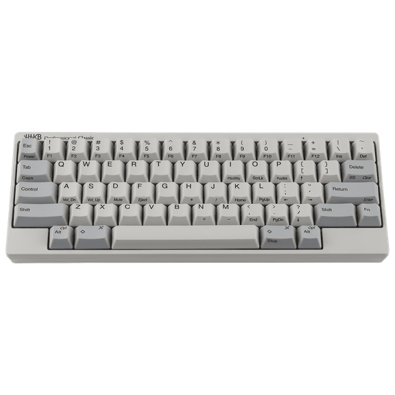 Happy Hacking Keyboard Professional Classic (Wired, USB-C, Mac, Windows, White, Printed) with 2 Year Advance Exchange Warranty CG01000-296201