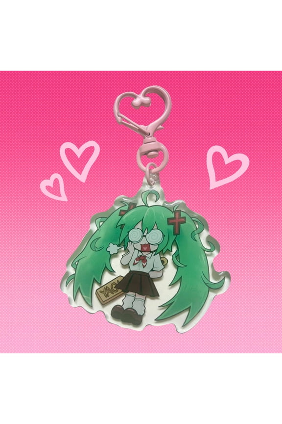 fujoshi miku confessions of a rotten girl epoxy keychain (1 keychain)