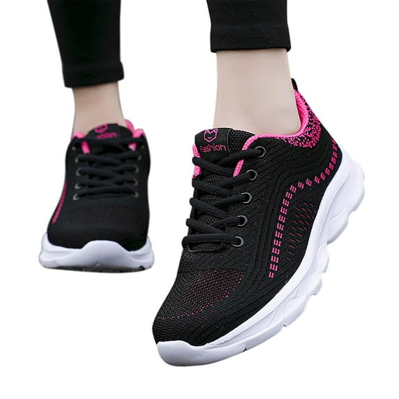 fukaraa Fashion Ladies Casual Sneakers Low Top Solid Color Breathable Lightweight Sports Women Shoes