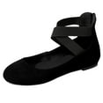 thumbnail image 1 of fukaraa Women's Ballet Flats Shoes Comfortable Slip-On Round Toe Dress Shoes with Elastic Ankle Straps, 1 of 5