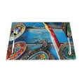 ful Mexican pottery display PVC meal mat, dining table mat PVC washable