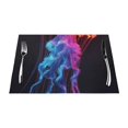 ful jellyfish PVC meal mat, dining table mat PVC washable woven vinyl