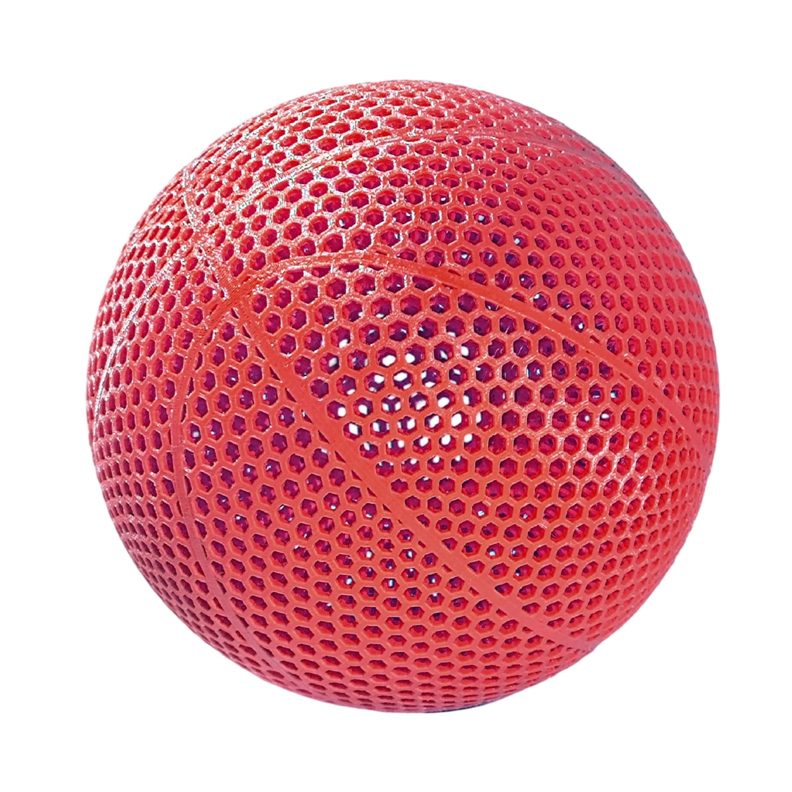 fulan 3D Printed Airless Basketball - No Inflation Required, Durable Indoor & Outdoor Sports Ball for Kids and Adults, Basketball Gift,Brown