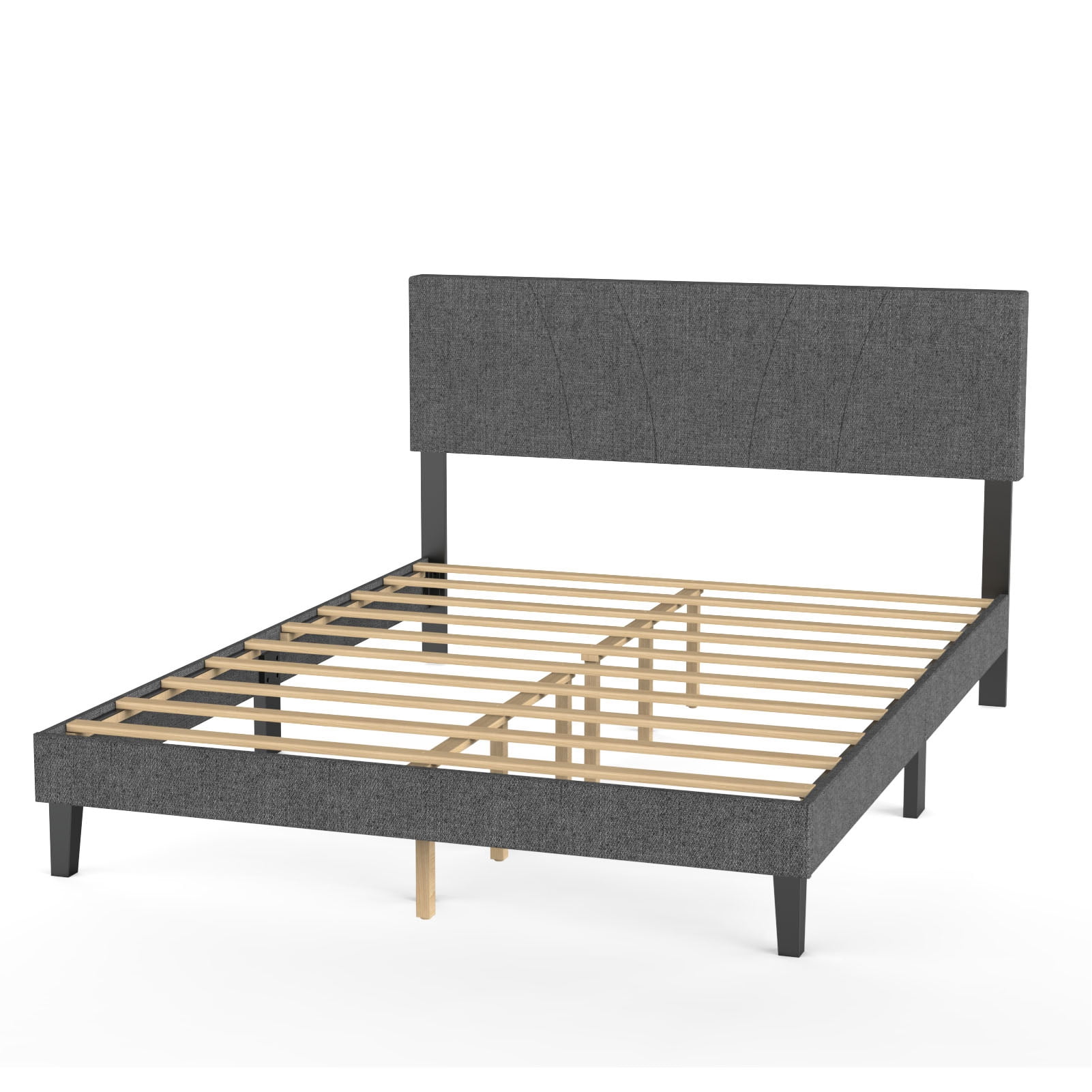 full Size Bed Frame With Slats Full Size Platform Bed Frame 1200lbs ...