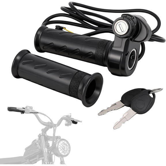 full-torque throttle grip with 2 key compatibility, suitable for Q20  e-bikes, providing smooth throttle acceleration control and easy installation.