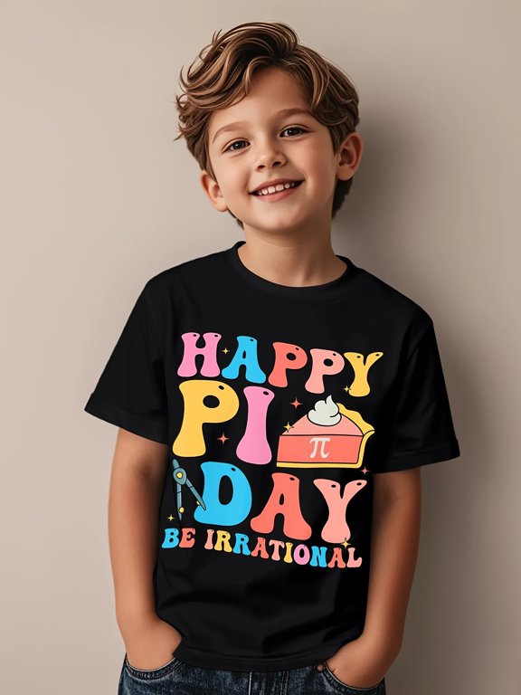 fun and pi day spiral design featuring 3 14 slogans for pi day of math teacher themed short sleeve t shirts for boys and girls casual clothing suitable for birthda