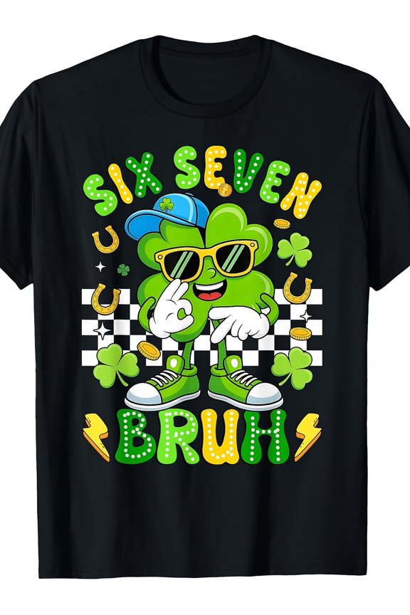 funny 6 7 meme 67 st patricks day boys kids t shirt boysand girls breathable cotton tees for and size 120 160