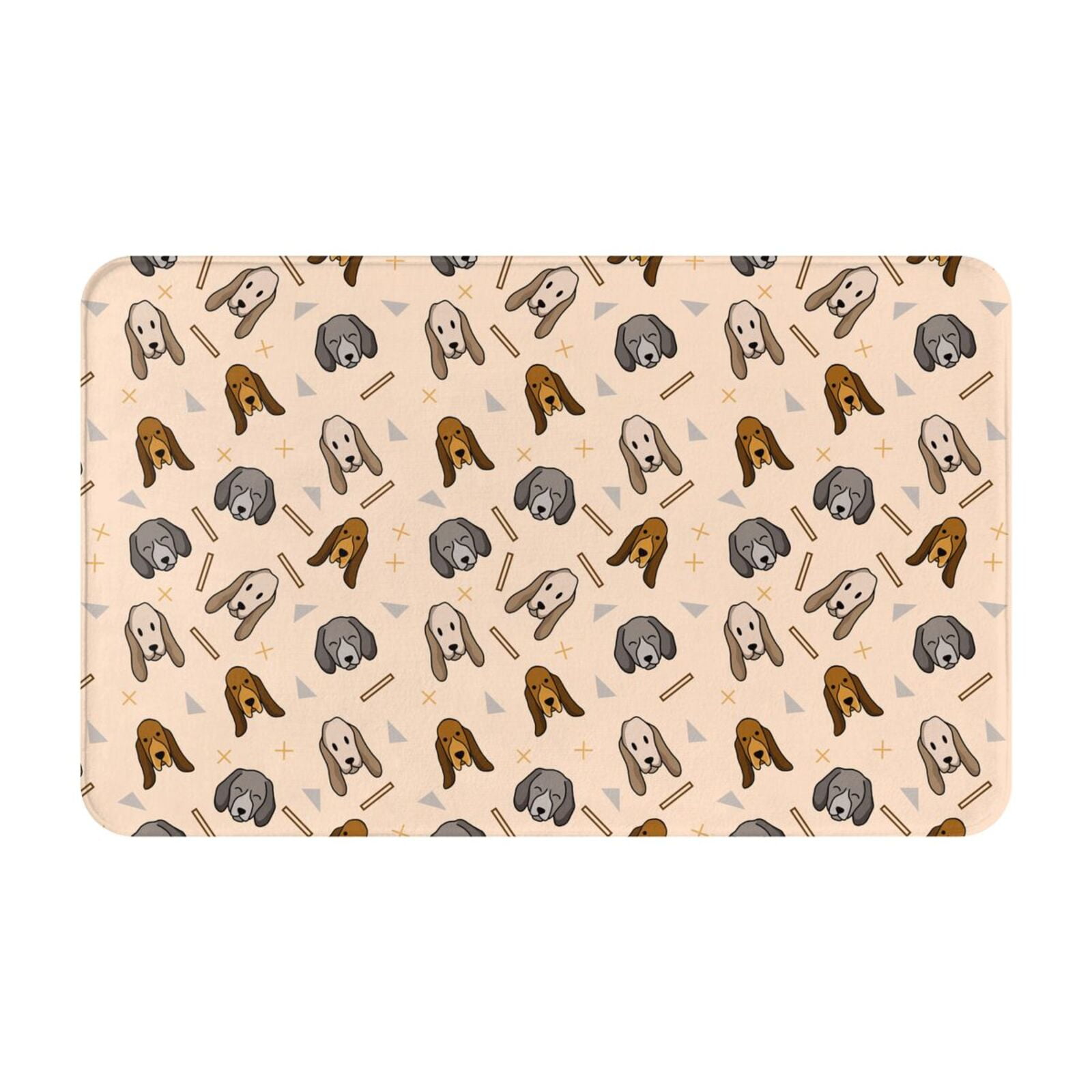 funny Cute Dog Puppy Front Door Mat, Indoor Mats for Bedroom Bathroom