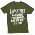 thumbnail image 1 of funny Dadventurer parenthood T-shirt Father's day Christmas Dad Father gifts Dad joke funny shirt (3X-Large Military Green), 1 of 7