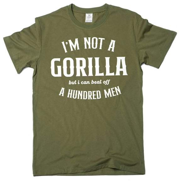 funny Gorilla vs Men challenge tee shirt 100 Men vs 1 gorilla money T-shirt