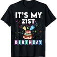 thumbnail image 1 of funny It's my 21st birthday confetti, birthday cake party T-Shirt, 1 of 4
