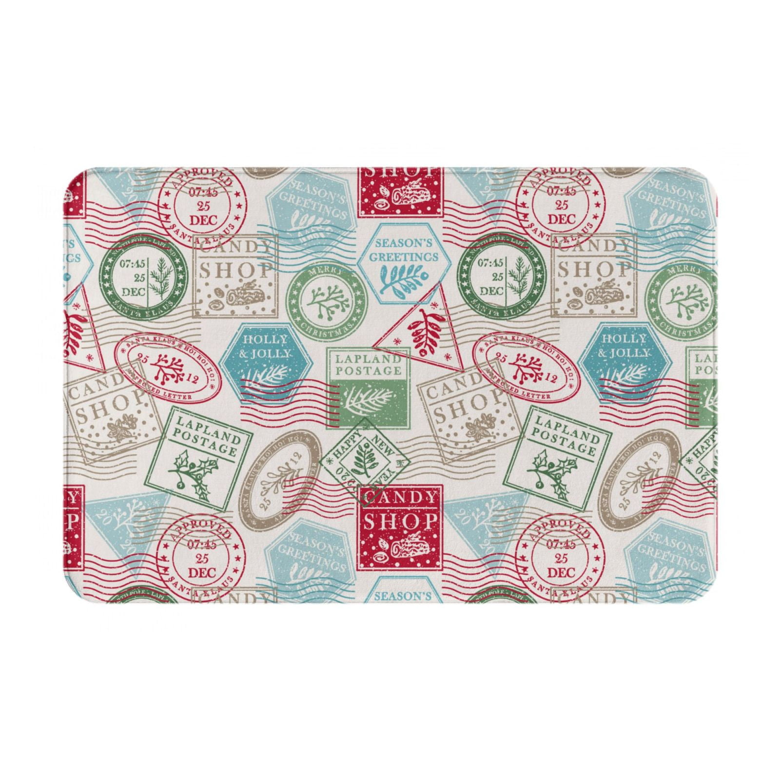 funny Postmark Pattern Front Door Mat Indoor Outside Entrance Front