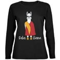 thumbnail image 1 of funny dalai lama llama pun ladies' relaxed jersey long-sleeve tee, 1 of 1