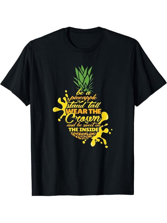 funny gift pineapple t shirt for men women Black 4X-Large