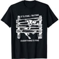 thumbnail image 1 of funny goat it's fine i'm fine everything is fine T-Shirt, 1 of 5