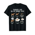 thumbnail image 1 of funny goat shirts 6 Things I Do In My Spare Time goat tee T-Shirt, 1 of 5