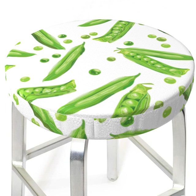 funny green Peas Stool Covers Round Bar Stool Covers, Round Bar Stool
